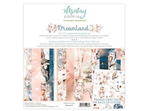 Set of scrapbooking papers 30,5 x 30,5 cm - Mintay - Dreamland