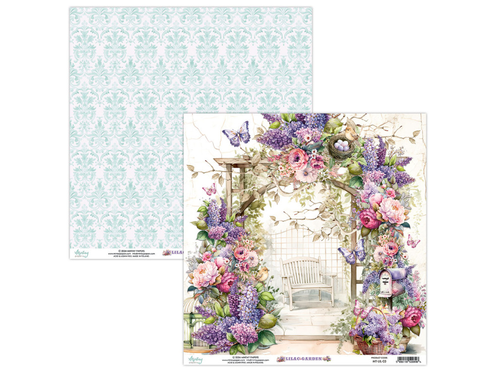 Scrapbooking paper 30,5 x 30,5 cm - Mintay - Lilac Garden 03