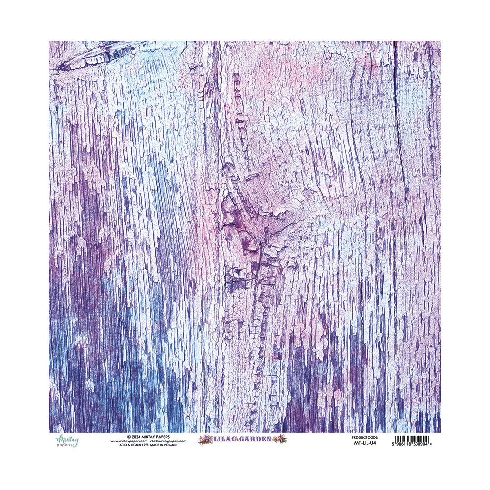 Scrapbooking paper 30,5 x 30,5 cm - Mintay - Lilac Garden 04