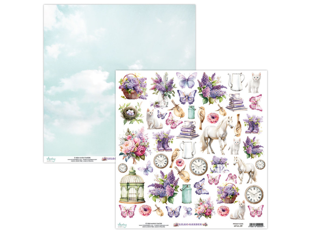 Elements for cutting 30,5 x 30,5 cm - Mintay - Lilac Garden