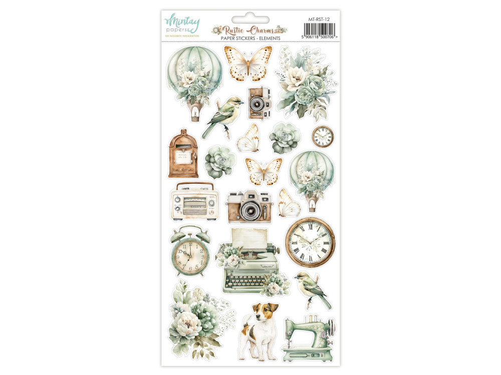 Set of paper stickers 15,2 x 20,3 cm - Mintay - Rustic Charms