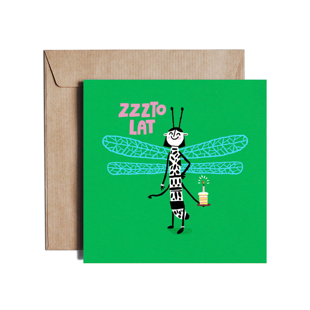 Greeting card - Pieskot - Zzzto lat, 14,5 x 14,5 cm