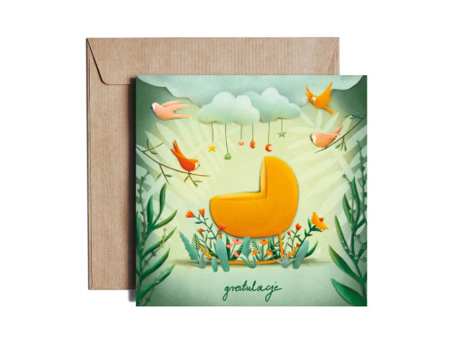 Greeting card - Pieskot - Welcome Committee, 14,5 x 14,5 cm