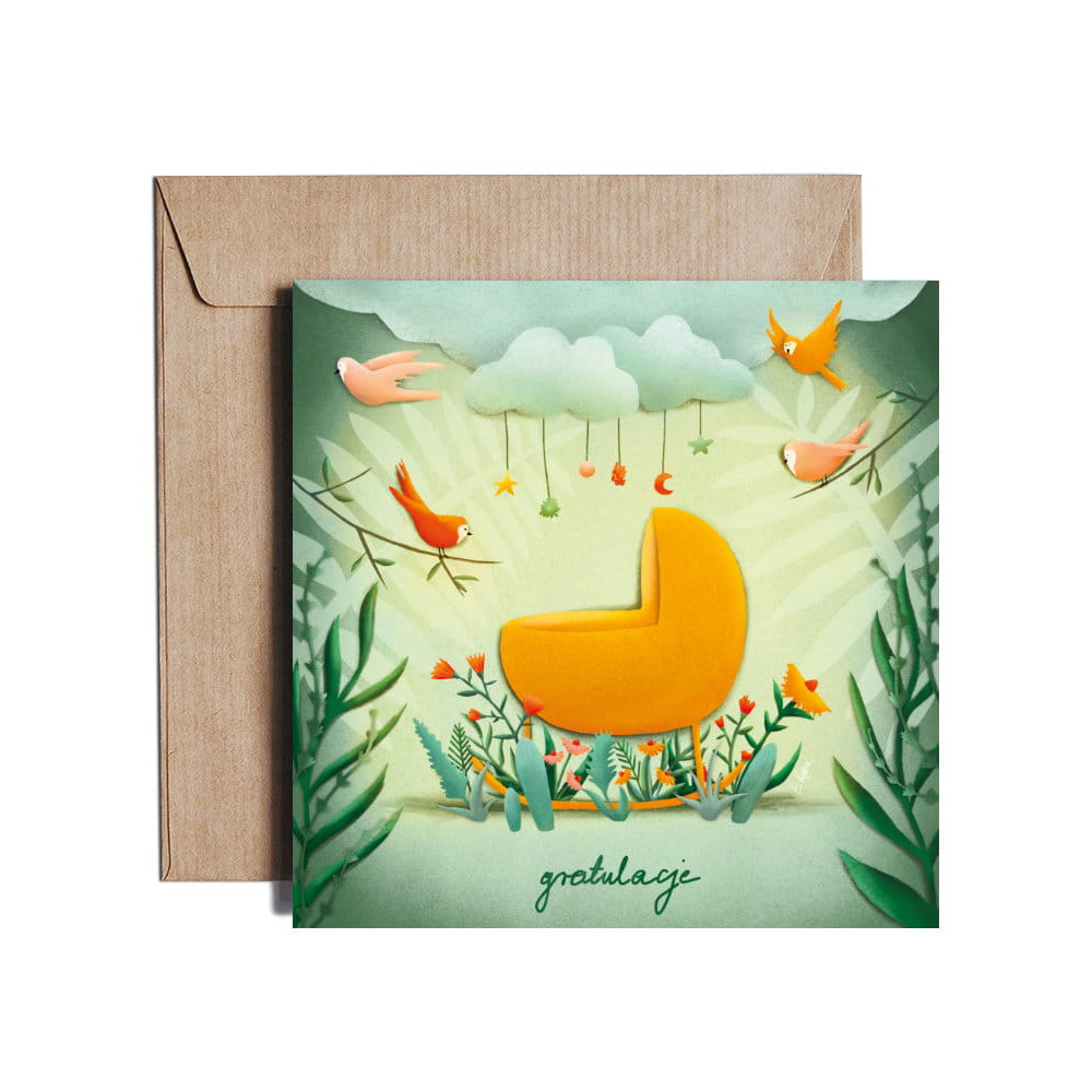 Greeting card - Pieskot - Welcome Committee, 14,5 x 14,5 cm