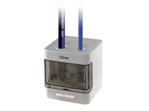 Temperówka elektryczna podwójna Cube - Koh-I-Noor - szara