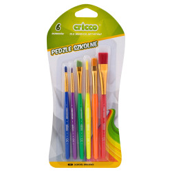 Set of synthetic school brushes for kids - Cricco - 6 pcs.