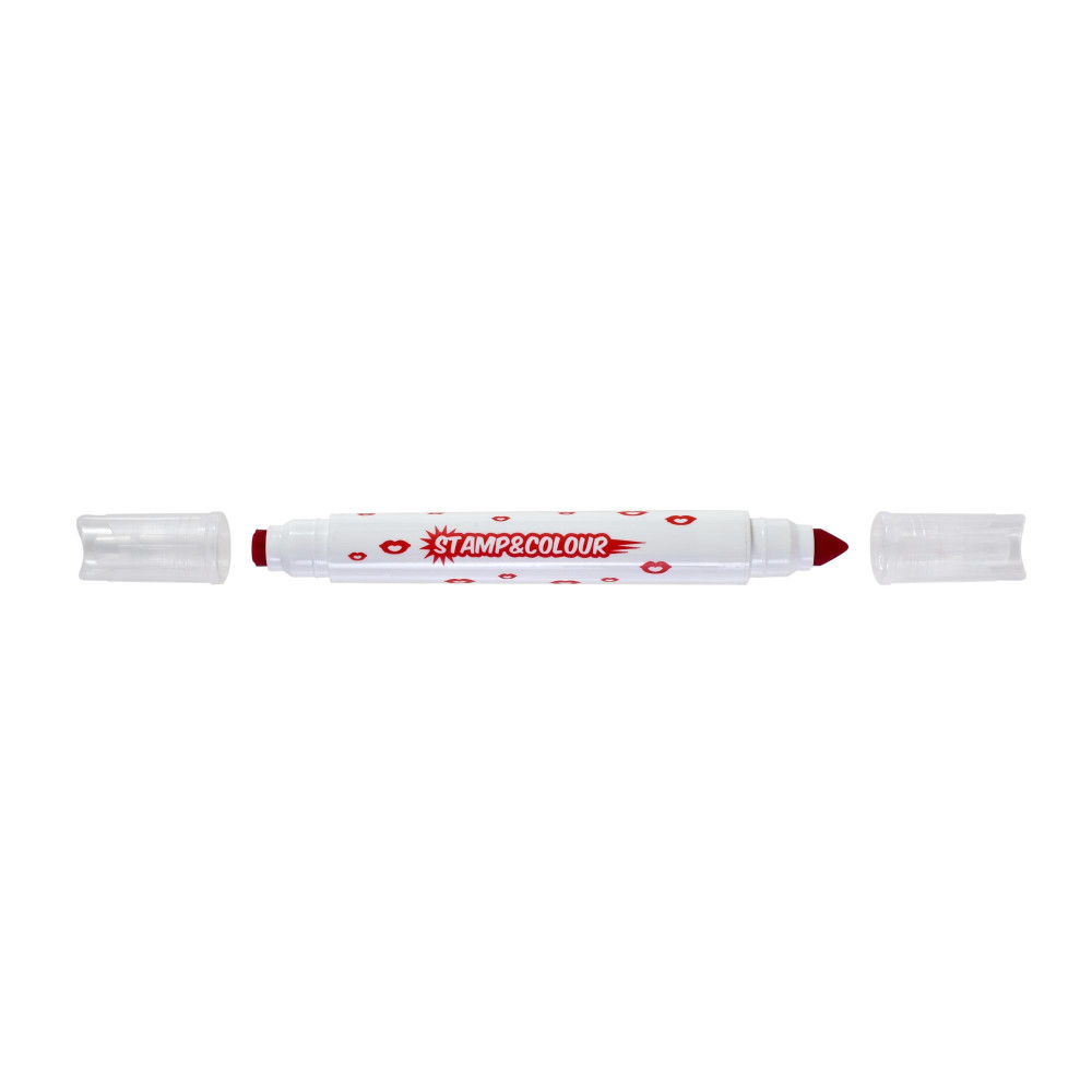 Set of double-sided markers with stamps - Cricco - 10 colors