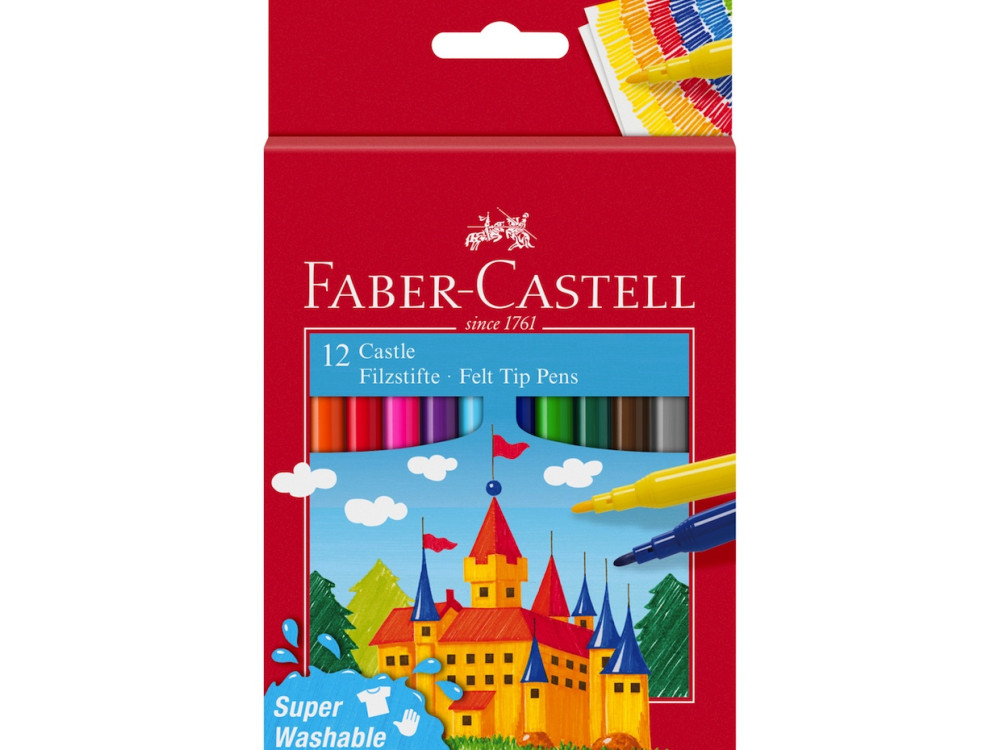 Zestaw flamastrów Zamek - Faber-Castell - 12 kolorów