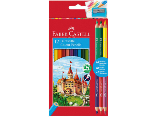 Zestaw kredek ołówkowych Zamek - Faber-Castell - 12 kolorów