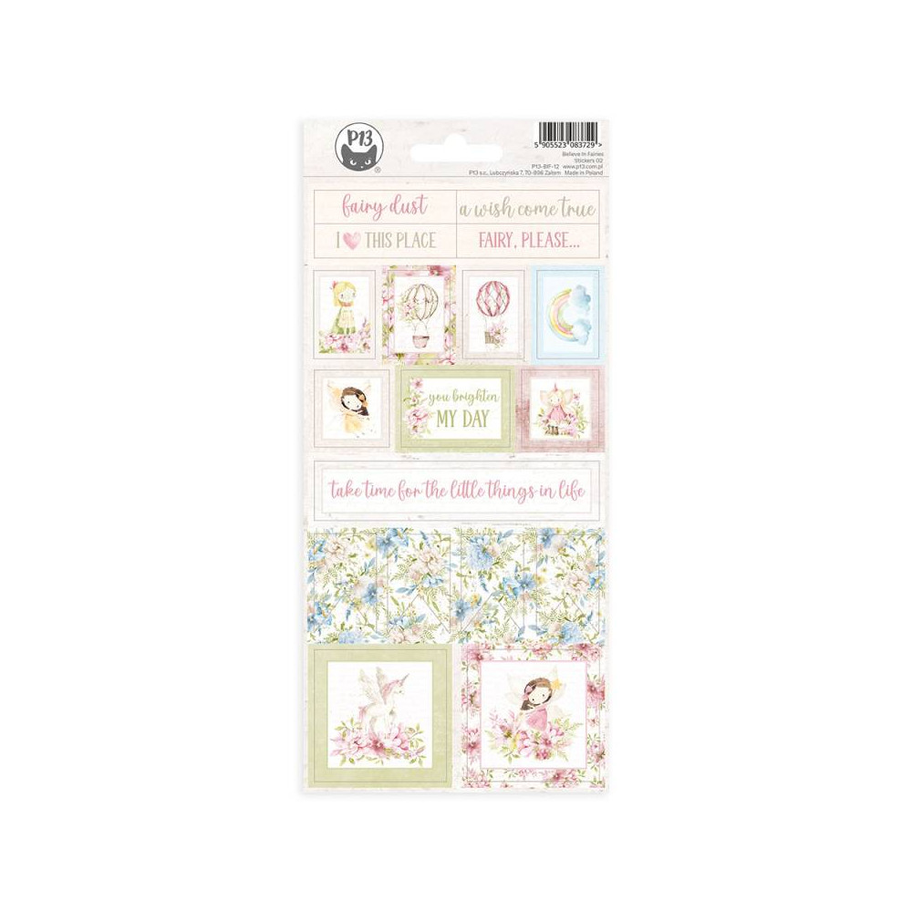 Set of paper stickers 10,5 x 23 cm - Piątek Trzynastego - Believe in Fairies 02