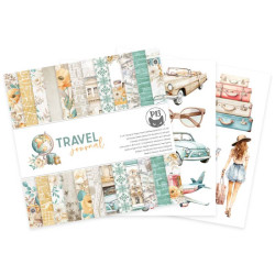Zestaw papierów do scrapbookingu 15,3 x 15,3 cm - Piątek Trzynastego - Travel Journal