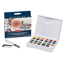 Watercolor Paint Pan Set - Derwent - 24 colors