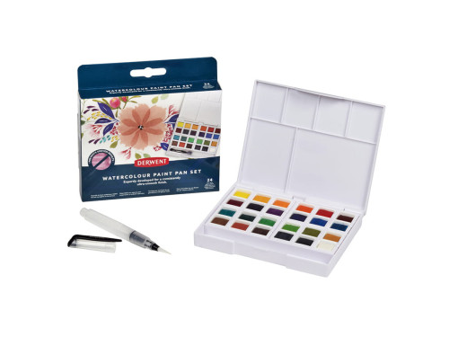 Watercolor Paint Pan Set - Derwent - 24 colors