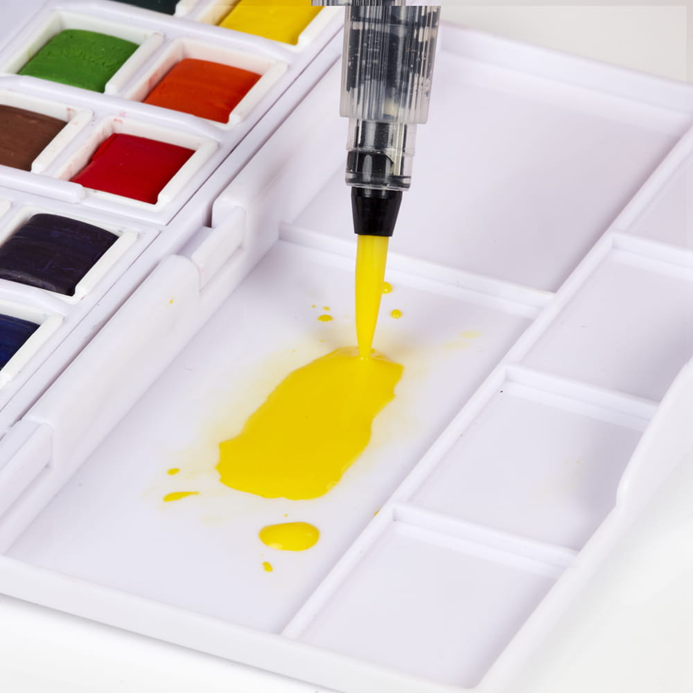 Zestaw farb akwarelowych w kostkach - Derwent - 12 kolorów