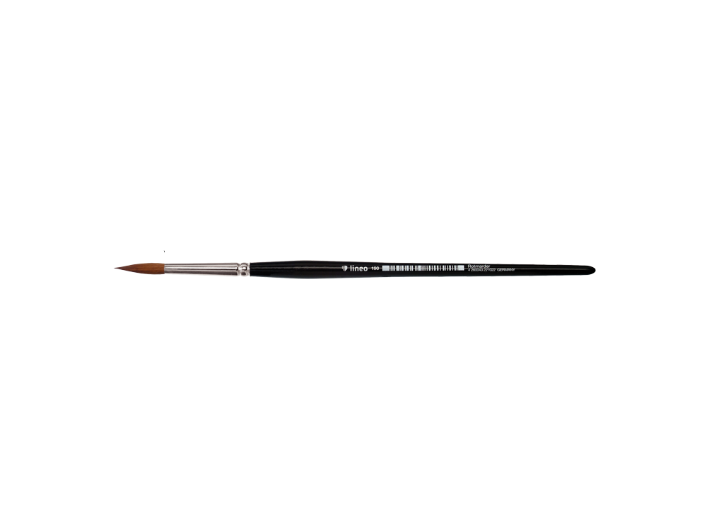 Round, natural red sable brush, 190 series - Lineo - no. 1
