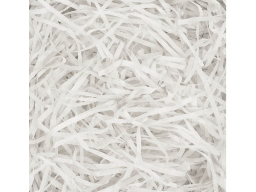 Gift filler, paper hay, stripes - white, 100 g