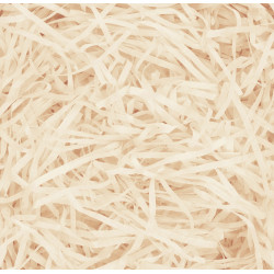 Gift filler, paper hay, stripes - ivory, 100 g