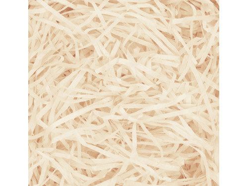 Gift filler, paper hay, stripes - ivory, 100 g