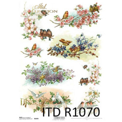 Decoupage paper A4 - ITD Collection - rice, R1070