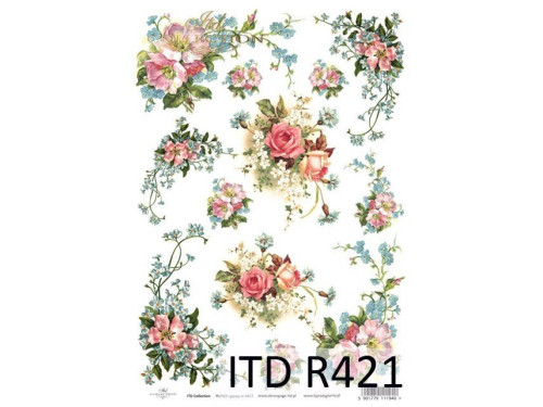 Decoupage paper A4 - ITD Collection - rice, R0421