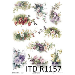 Decoupage paper A4 - ITD Collection - rice, R1157