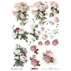 Papier do decoupage A4 - ITD Collection - ryżowy, R2280