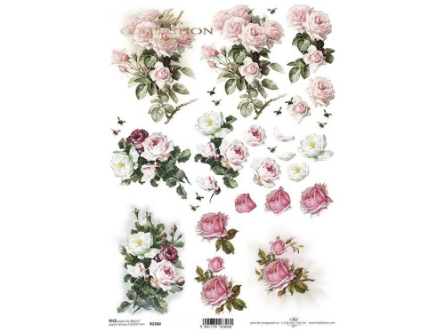 Papier do decoupage A4 - ITD Collection - ryżowy, R2280