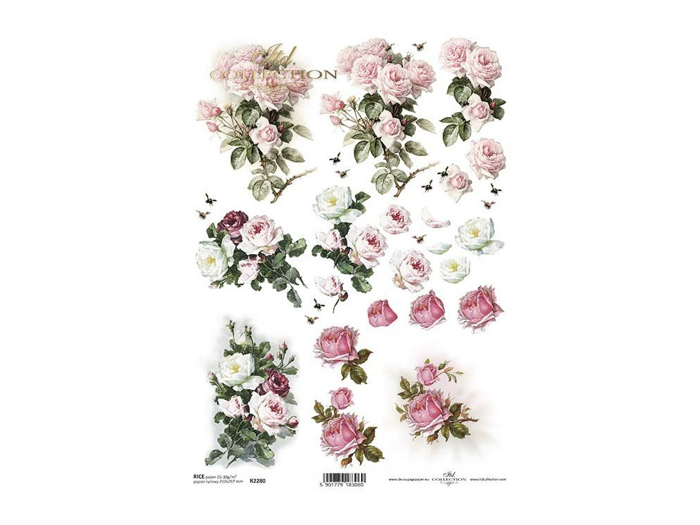 Decoupage paper A4 - ITD Collection - rice, R2280