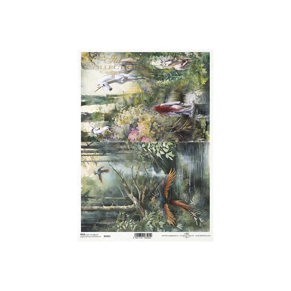 Papier do decoupage A4 - ITD Collection - ryżowy, R2323