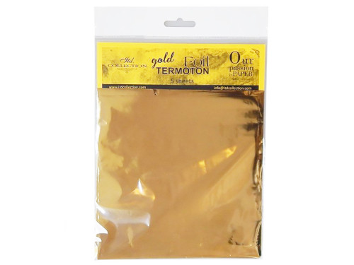 Termoton foil - ITD Collection - gold, 15,5 x 15,5 cm, 5 sheets