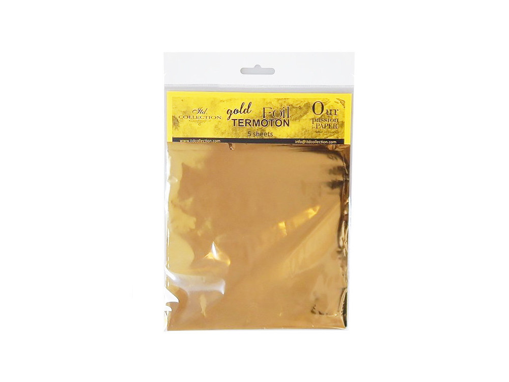 Termoton foil - ITD Collection - gold, 15,5 x 15,5 cm, 5 sheets