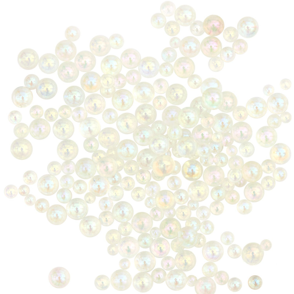 Glass beads for epoxy resin - Rico Design - Iridescent White, 12,4 g