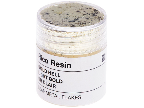 Leaf metal flakes for epoxy resin - Rico Design - Light Gold, 0,3 g
