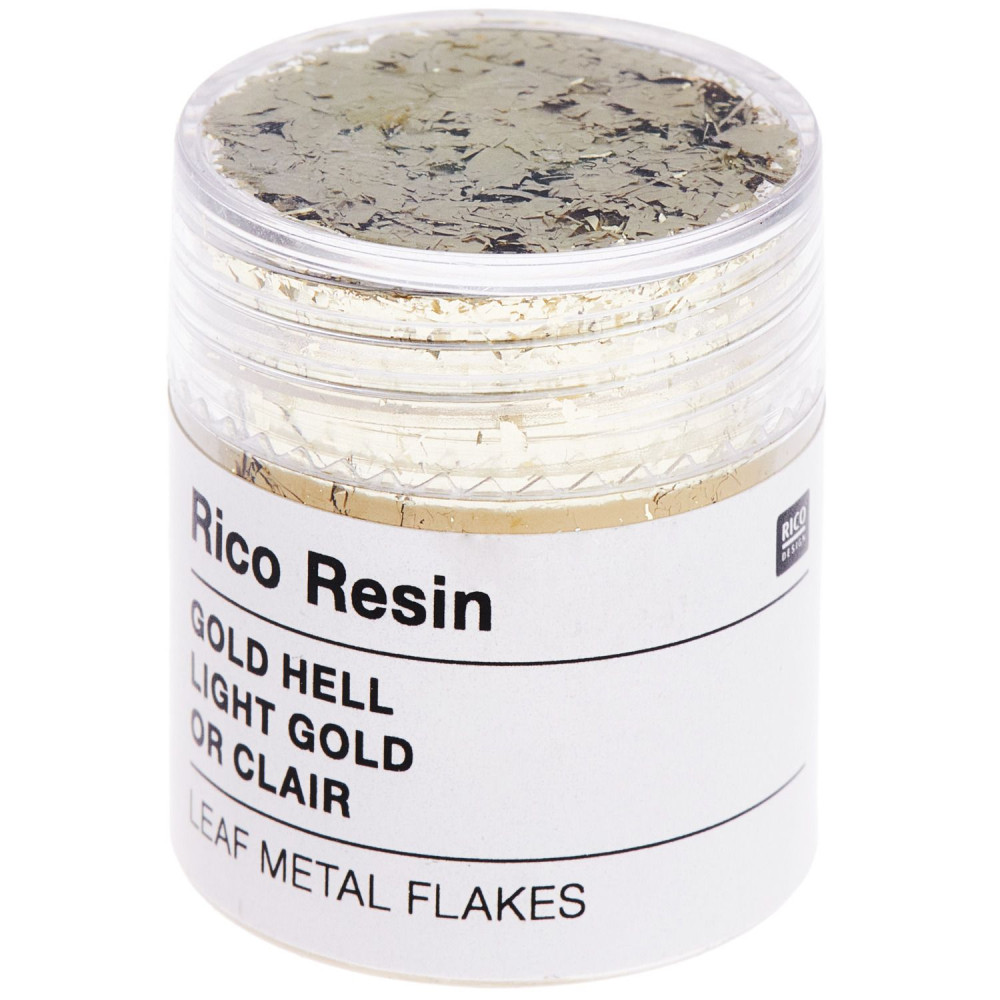 Leaf metal flakes for epoxy resin - Rico Design - Light Gold, 0,3 g