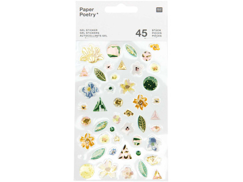 Gel stickers - Paper Poetry - Nature, 45 pcs.
