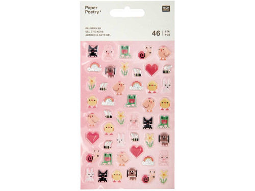 Gel stickers Futschikato - Paper Poetry - Pixels, 46 pcs.