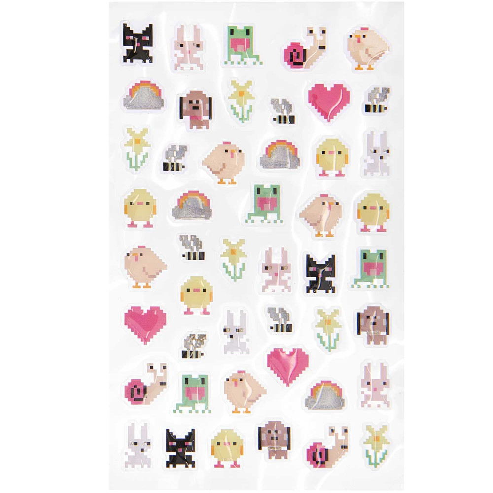 Gel stickers Futschikato - Paper Poetry - Pixels, 46 pcs.