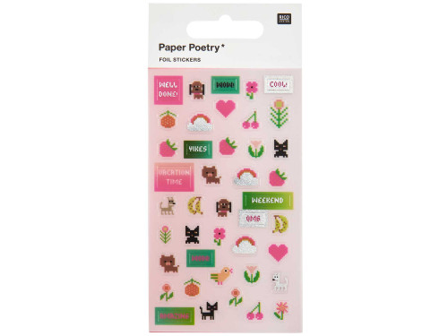 Foil stickers Futschikato - Paper Poetry - Pixel Power, 168 pcs.