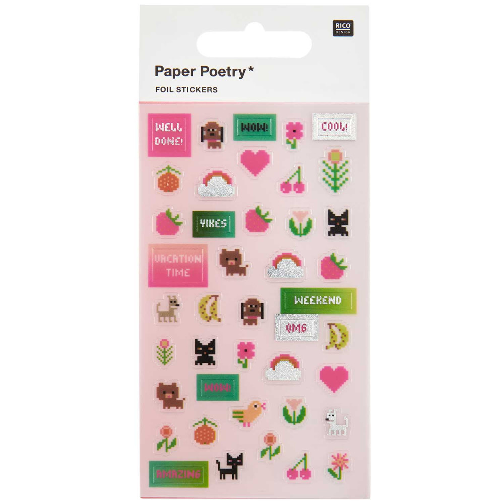 Foil stickers Futschikato - Paper Poetry - Pixel Power, 168 pcs.
