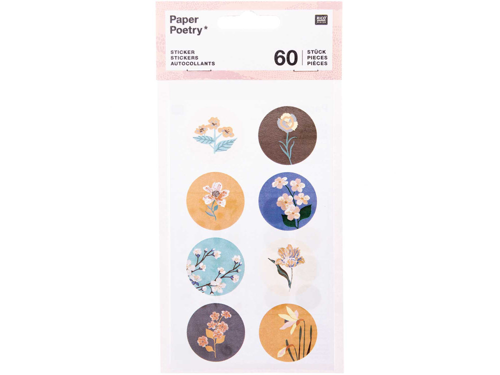 Paper stickers - Paper Poetry - Nature, 60 pcs.