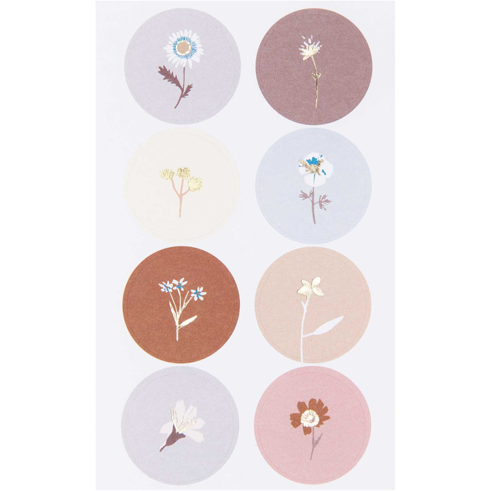 Paper stickers Transformation - Paper Poetry - Flowers, 80 pcs.
