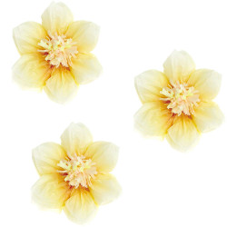 Kwiaty z bibuły Żonkile - Rico Design - żółte, 13 cm, 3 szt.