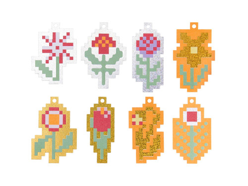 Gifts tags Futschikato Pixels Flowers - Paper Poetry - 8 pcs.