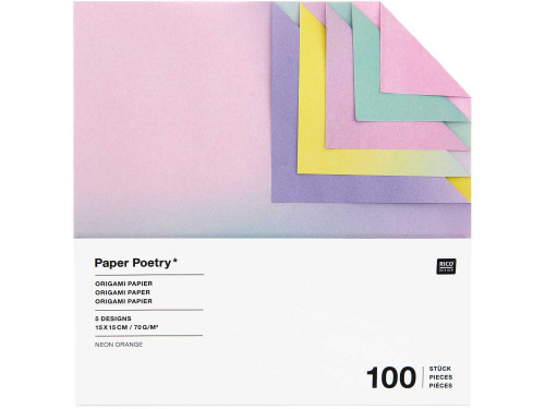 Origami paper Blurry Gradient - Paper Poetry - 15 x 15 cm, 100 sheets