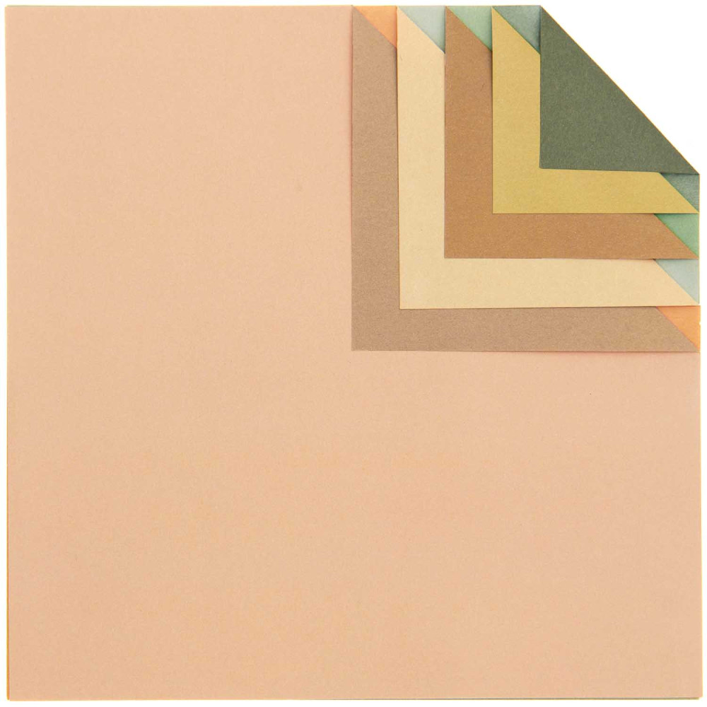 Papier origami Duo Color Earthy - Paper Poetry - 15 x 15 cm, 100 ark.