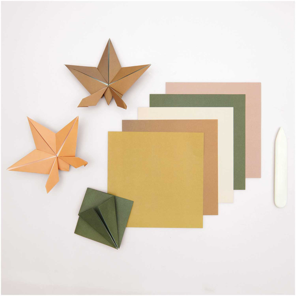 Origami paper Duo Color Earthy - Paper Poetry - 15 x 15 cm, 100 sheets