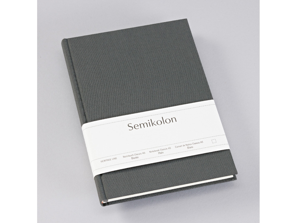 Notebook Classic A5 - Semikolon - Lava Stone, plain, 176 pages