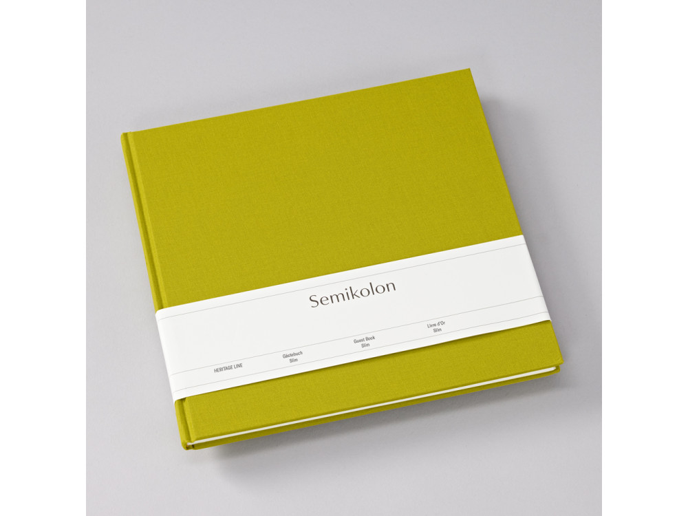 Guest book Slim Heritage Line - Semikolon - Matcha, 100 pages