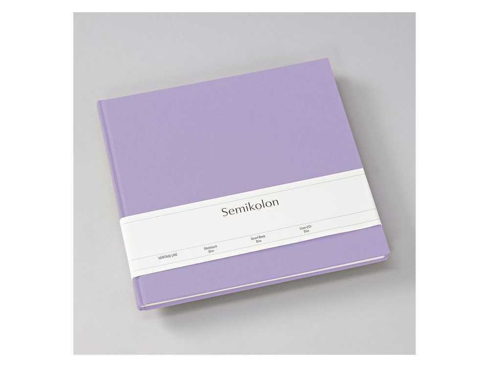 Księga gości Slim Heritage Line - Semikolon - Lilac Silk, 100 stron