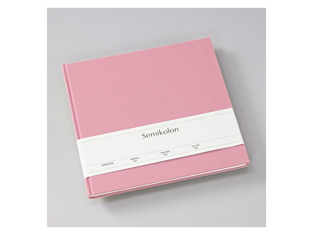 Guest book Slim Heritage Line - Semikolon - Flamingo, 100 pages
